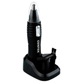 Триммерный набор Centek CT-2177 (чёрн/хром) 2 насадки для ушей и бороды, питание 1хАА, подставка 