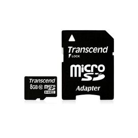  Флеш карта microSD 8GB Transcend microSDHC Class 10 (SD адаптер) 
