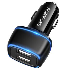 АЗУ Borofone BZ14 Max ambient light 5V, 2,4A 2USB (черный) 