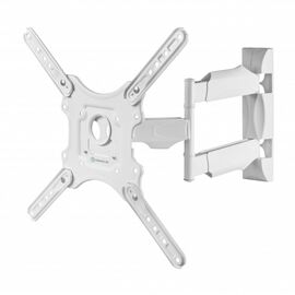  32"-55" Кронштейн ONKRON M4 Наклонно-поворотный, белый,  макс. 400*400, 2 колена, наклон -5º+8º, поворот 180º макс, от стены 55-500мм 