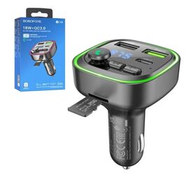  АЗУ Bluetooth FM-Трансмиттер BOROFONE BC48 Broad QC3.0 (черный) 