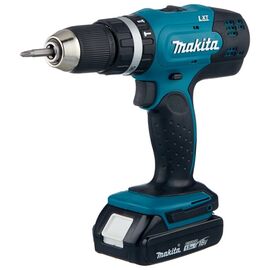  Дрель-шуруповерт ударная Makita DHP453SYE аккум. патрон:быстрозажимной (кейс в комплекте) 