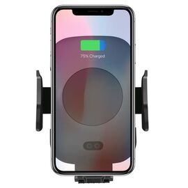  Автомобильный держатель YUNTENG C9 Rapid, зажимной с беспроводной зарядкой, на воздуховод, черный 