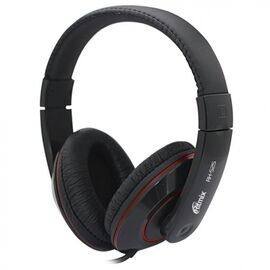  Наушники Ritmix RH-525 Black, мониторный тип, регулируемое оголовье, регулятор громкости, O40 мм, 3.5 mm jack, кабель: 2 м 