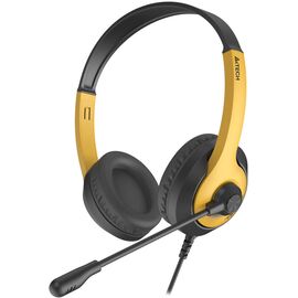  Наушники полноразмерные проводные, с микрофоном A4TECH Fstyler FH100U (желтый/черный) 