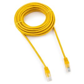 Патч-корд UTP5e, 2 м, литой, многожильный, биметалл CCA, 26AWG, PVC, жёлтый CABLEXPERT PP12-2M/Y 