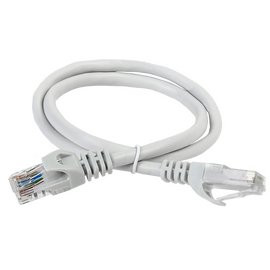  Патч-корд ITK PC01-C5EU-1M кат.5E UTP 1м серый 