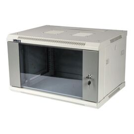  Шкаф коммутационный Lanmaster (TWT-CBWPG-6U-6X6-GY) настенный 6U 600x600мм пер.дв.стекл серый 