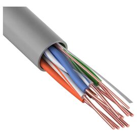  Витая пара REXANT 01-0069 U/UTP, категория 5e, ZH нгА-HF, 4PR, 24AWG, внутренний, серый, 305 м 