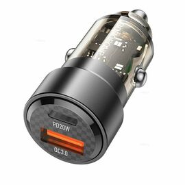  АЗУ BOROFONE BZ20 Smart 38W dual port PD20W+QC3.0 car charger (чёрный) 
