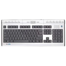  Клавиатура A4Tech KLS-7MUU серебристый/черный USB slim Multimedia 