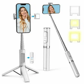  Трипод-монопод для селфи WiWU Wi-SE003, 76см, пульт Bluetooth (White) 