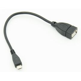  Дата-кабель micro 0.2м черный 