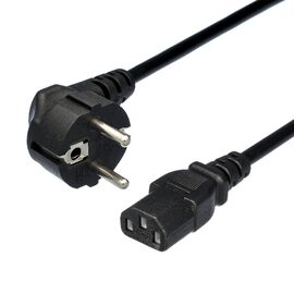  Кабель питания GoPower 00-00024055 евровилка CEE 7/7-C13 1.2м ПВХ 0.75мм черный 1/10/200 