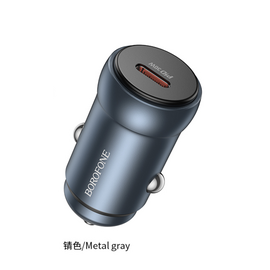  АЗУ BOROFONE BZ32 Fresh single port PD30W car charger (металлический серый) 