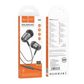  Наушники HOCO M108 Spring metal universal с микрофоном (серый) 