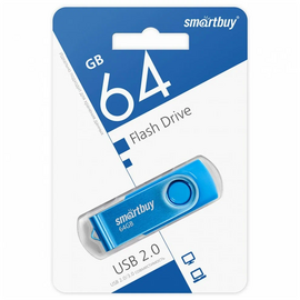  USB-флешка SMARTBUY Twist Blue (SB064GB2TWB) UFD 2.0 064GB синий 