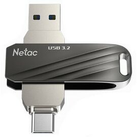  USB-флешка Netac US11 32GB USB3.0+TypeC черный (NT03US11C-032G-32BK) 
