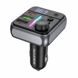  Автомобильный FM-трансмиттер Borofone BC50 Ascenso PD20W+QC3.0  (black) (239579) 