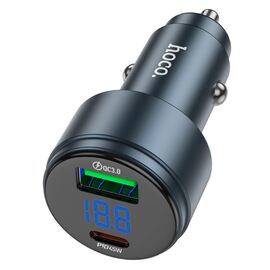  АЗУ HOCO Z57B Glorious 63W dual-port digital display PD45W+QC3.0  (металлически серый) 