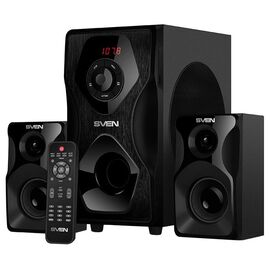  Акустическая система 2.1 SVEN MS-2055 мощность (RMS):30Вт + 2x12.5 Вт, FM-тюнер, USB/SD, дисплей, пульт ДУ, Bluetooth черный 