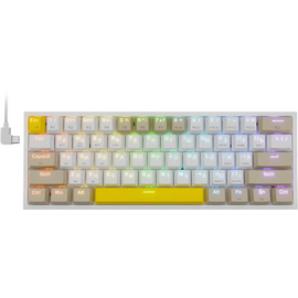  Клавиатура Redragon Fizz Pro, RGB, maple switches желтый/серый (72598) 
