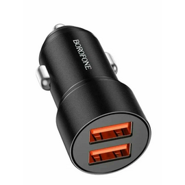  АЗУ BOROFONE BZ19B Wisdom 36W dual port QC3.0 car charger (черный) 