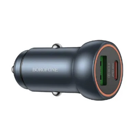  АЗУ BOROFONE BZ32A Fresh PD30W+QC3.0 car charger (металлический серый) 