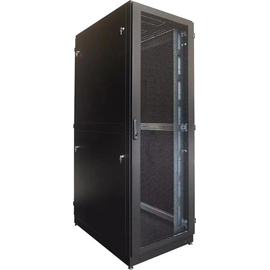  Шкаф серверный ЦМО (ШТК-М-42.8.12-48АА-9005) напольный 42U 800x1200мм пер.дв.перфор. задн.дв.перфор.2-хст. направл.под закл.гайки 1200кг черный 1055мм 