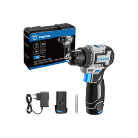  Дрель-шуруповерт аккумуляторный Deko Loner 12V Pro 085-1011 патрон:быстрозажимной (кейс в комплекте) 