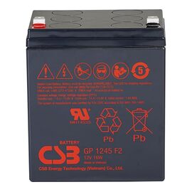  АКБ для ИБП 12В 4.5Ач CSB GP1245 F2, 16W/cell, 54 Whr, 1.66 кг, (ШхГхВ)  93х70х102 мм (108 с клеммами) 