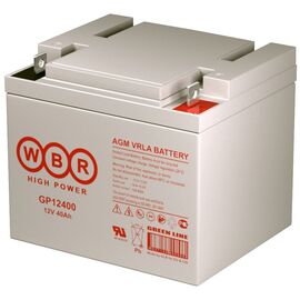  АКБ для ИБП 12В 40Ач WBR GP12400, 160W/cell, 480 Whr, 13.5 кг, (ШхГхВ) 199х166х171 мм (171 с клеммами) 