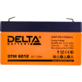  Батарея Delta DTM 6012 (1.2Ач, 6В) свинцово- кислотный аккумулятор 