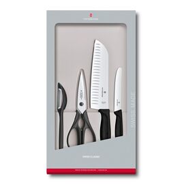  Набор ножей кухон. Victorinox Swiss Classic Kitchen (6.7133.4G) компл.:4шт черный подар.коробка 