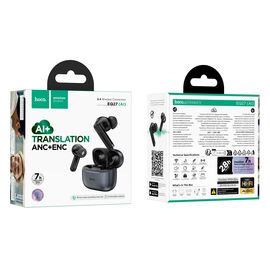  Наушники bluetooth HOCO EQ27 Fun ANC+ENC smart AI translation headset (серый металлический) 