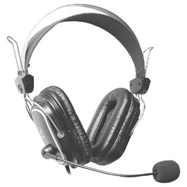  Наушники полноразмерные проводные, с микрофоном A4TECH HS-50, 2.4м мониторы (черный) 