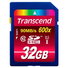  Карта памяти SDHC Transcend Ultimate, 32 Гб, UHS-I Class 10 U1, чтение: до 90Мб/с 