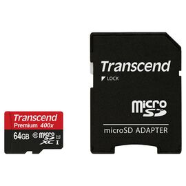  Карта памяти Transcend microSDХC 64GB Class10 UHS-I + adaper (TS64GUSDU1) 