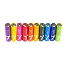  Батарейки алкалиновые Rainbow типа AAA (уп.10 шт.) (AA701), цветные 