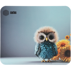  Коврик для мыши Cactus CS-MPC-D12M Owl gray рисунок 300x250x3мм 