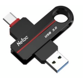  USB-флешка Netac US18 32GB USB3.2+TypeC черный (NT03US18C-032G-32BK) 