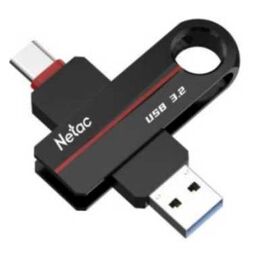  USB-флешка Netac US18 64GB USB3.2+TypeC черный (NT03US18C-064G-32BK) 