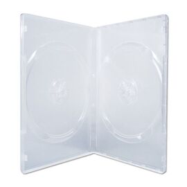  Бокс DeTech для CD/DVD двойной 9мм прозрачный 