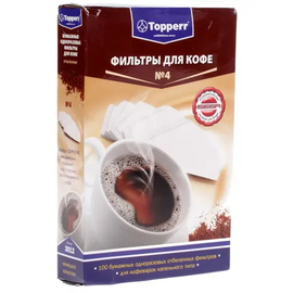  Фильтр для кофеварок TOPPERR 3012 х4 отбеленные 100шт 