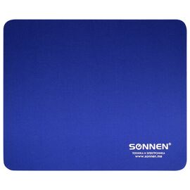  Коврик для мыши Sonnen 513308 Blue, резина + ткань, 220х180х3мм 