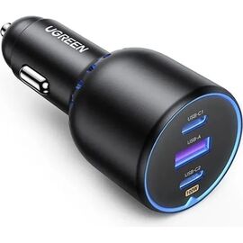  АЗУ UGREEN EC705 (35025) 2*USB-C PD+USB-A 130W Fast Car Charger Gray 