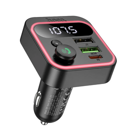  АЗУ Bluetooth FM-Трансмиттер HOCO E85 Tiger PD20W+QC3.0 (черный) 