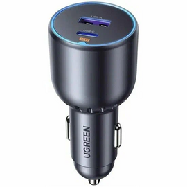  Автомобильное зарядное устройство UGREEN EC701 (35023) 63W 2*USB-C PD 3.0&USB-A w/o Cable Fast Car Charger Gray 