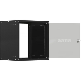  Шкаф коммутационный NTSS NTSS-W6U6060GS-BL настенный 6U 570x600мм пер.дв.стекл 60кг черный 500мм 18.8кг 220град. 370мм IP20 сталь 