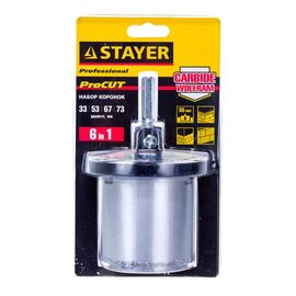  Набор коронок Stayer 33345-H6 по бетону/кирпичу, шестигранный, 6шт 